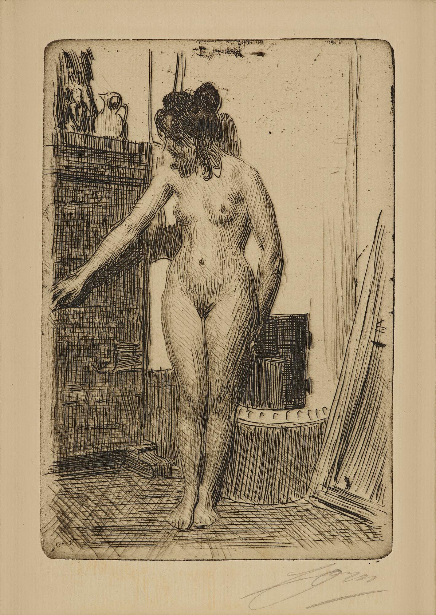 Anders Zorn, "Before the Stove".