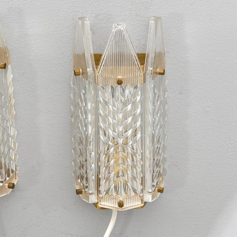 Wall lamps, a pair, second half of the 20th century.