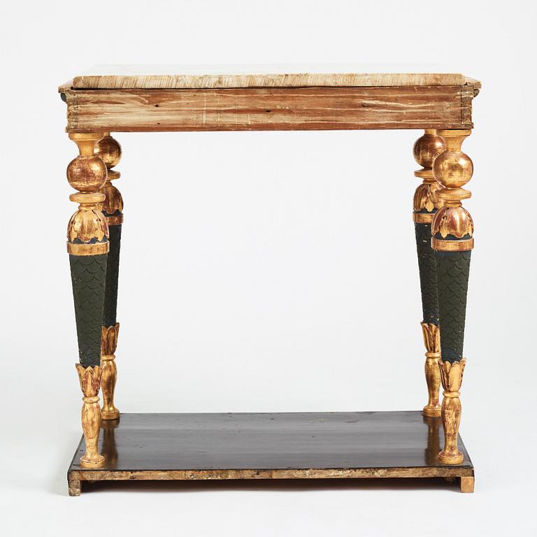 A late Gustavian console table, early 19th Century.