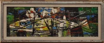 ESAIAS THORÉN, oljemålning på pannå, signerad och daterad -61.