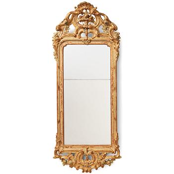 81. A Swedish Rococo 1770s mirror by Johan Åkerblad (master in Stockholm 1758-1799).