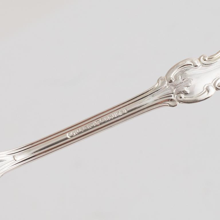 Cutlery, 52 pieces, silver, 40 pcs of model 'Olga' , Guldsmedaktiebolaget 1977-1980, and 4 19th-century spoons included.