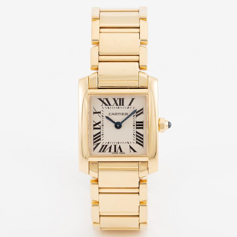 Cartier, Tank, Francaise, wristwatch, 20 x 18 (25) mm.