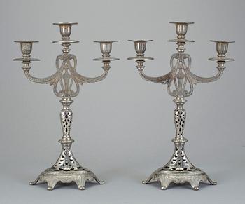 KANDELABRAR, ett par, Eskilstuna, 1900-talets början.