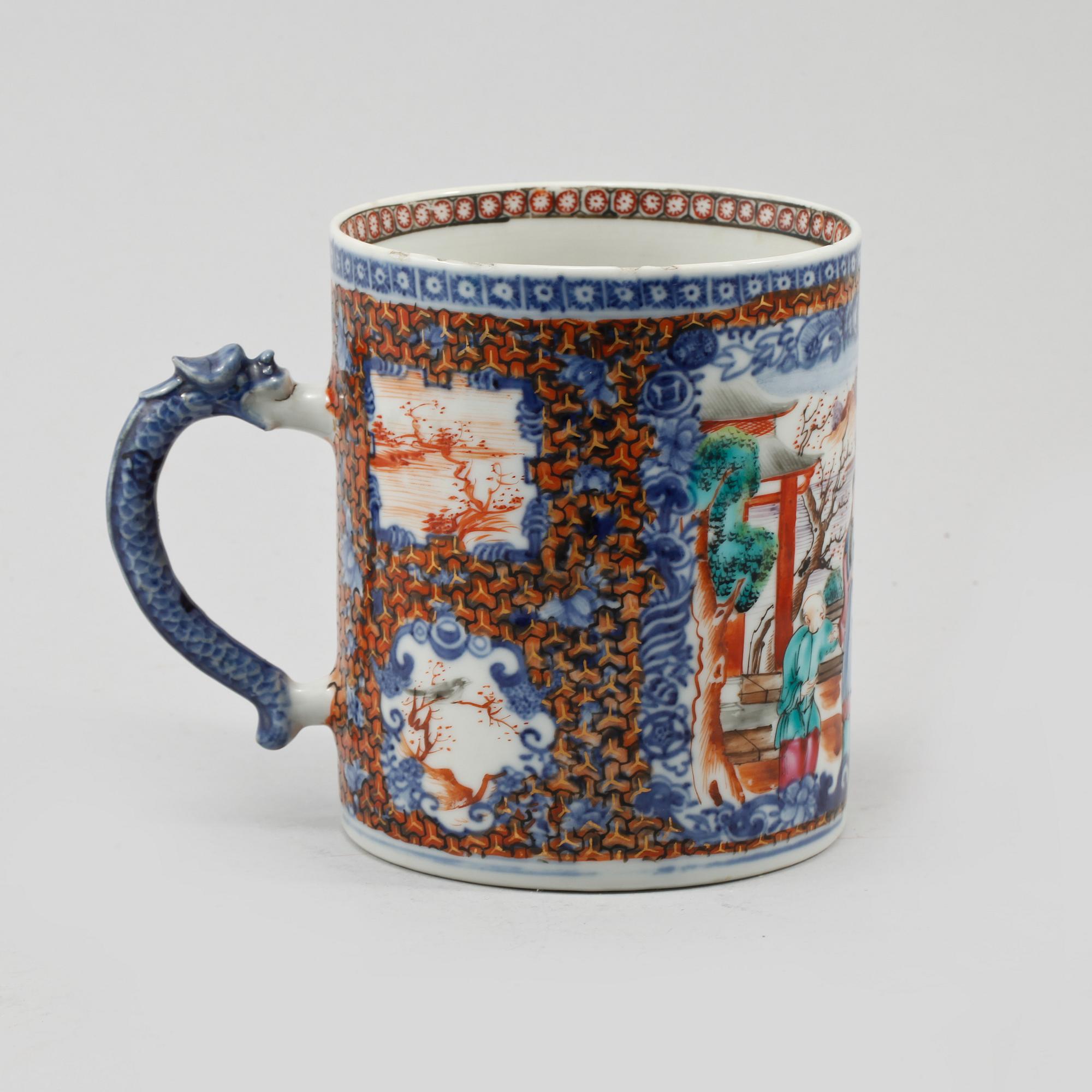 MUGG, porslin, Kina, Qianlong 1736-1795.