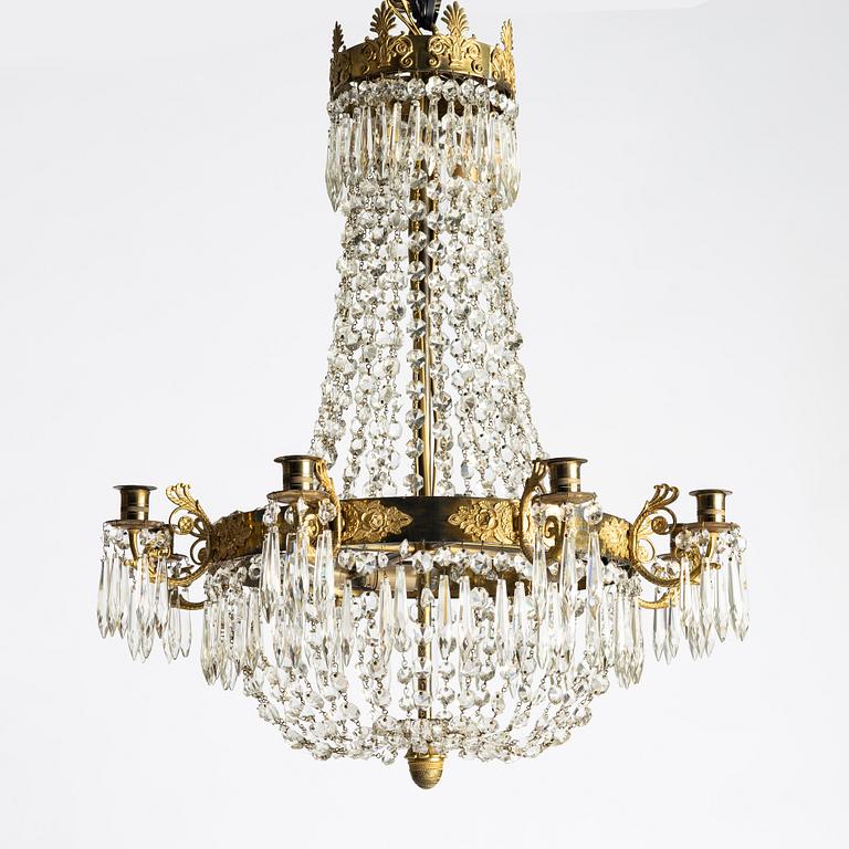 Chandelier, Empire style, circa 1900.