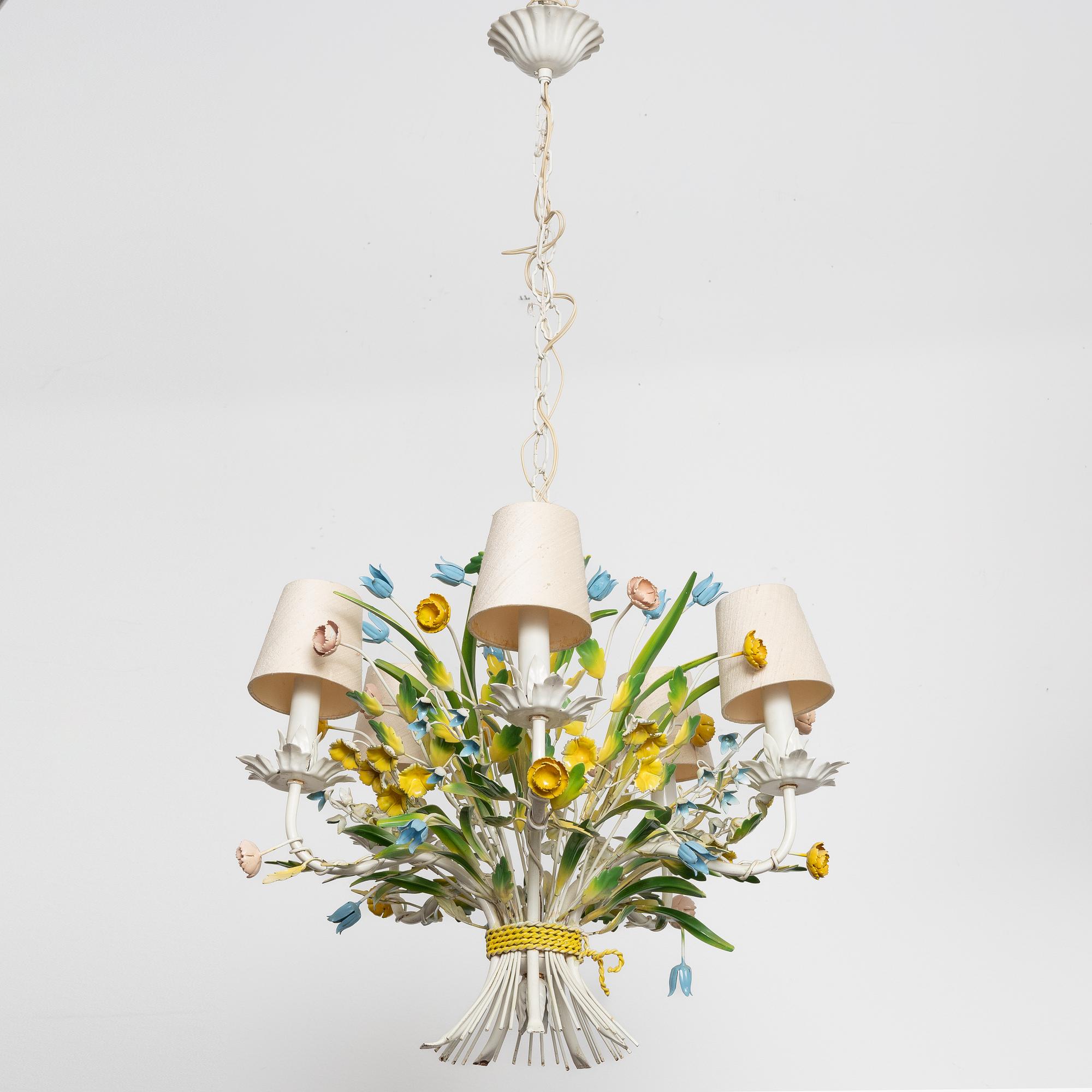 A ceiling lamp, probably Italy. Second half of the 20th Century.