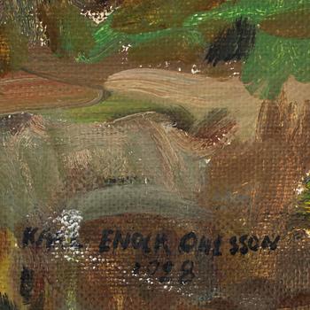 KARL ENOCK OHLSSON, olja på duk. Sign o dat 1928.