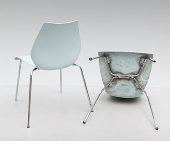 STOLAR, 6 st, "Maui", Vico Magistretti, Kartell, Italien, 1900-talets fjärde kvartal.