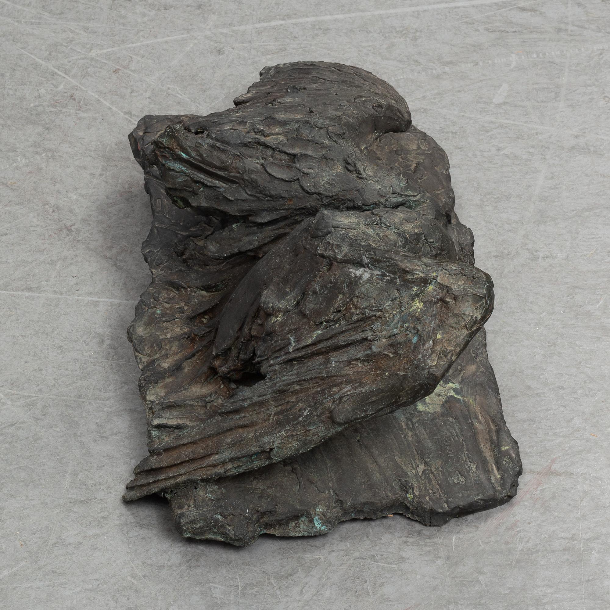 CARLO FONTANA, a signed and dated bronze sculpture, signed C. Fontana Roma 1913.