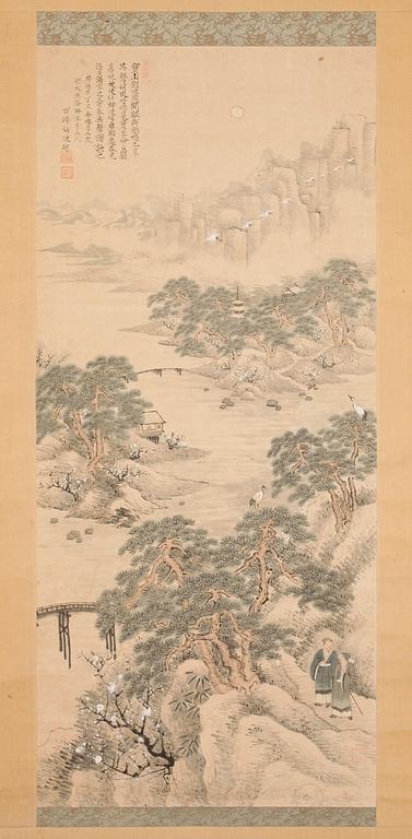 OKÄND KONSTNÄR, rullmålning, Japan, 1900-tal.