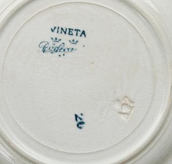 MATSERVISDELAR, flintgods, "Vineta", Rörstrand, 73 delar.