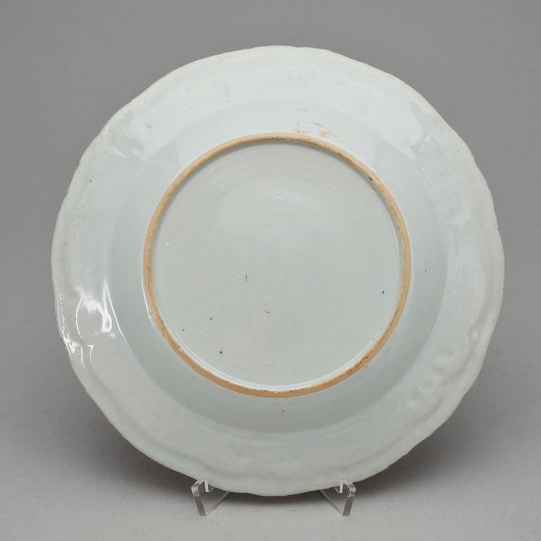TALLRIK, kompaniporslin, Qianlong (1736-95).