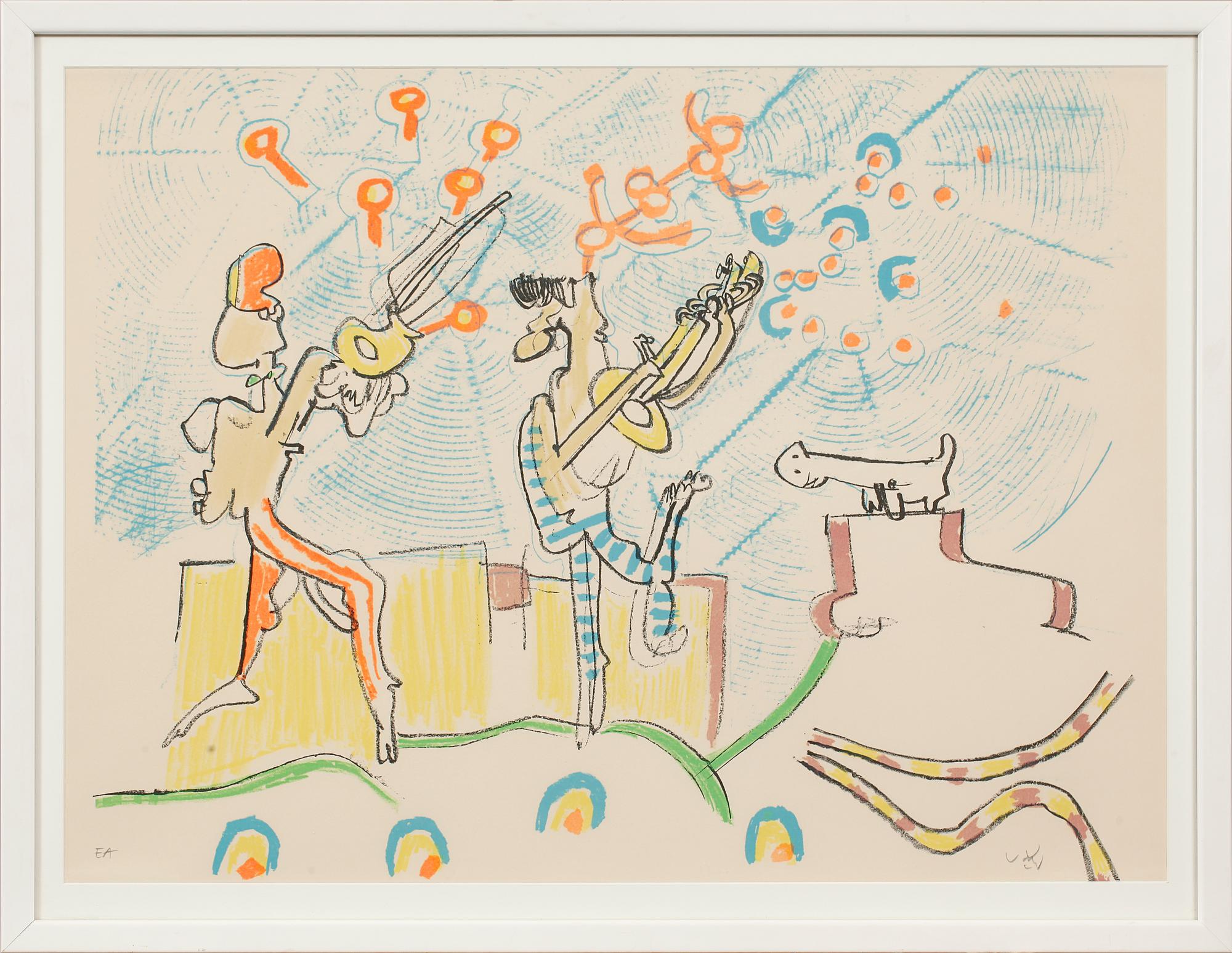 ROBERTO MATTA, färglitografi, signerad EA.