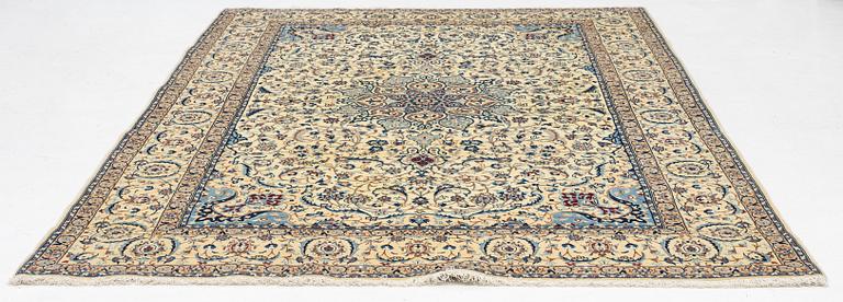 Rug, Nain, part silk, approx. 300 x 203 cm.