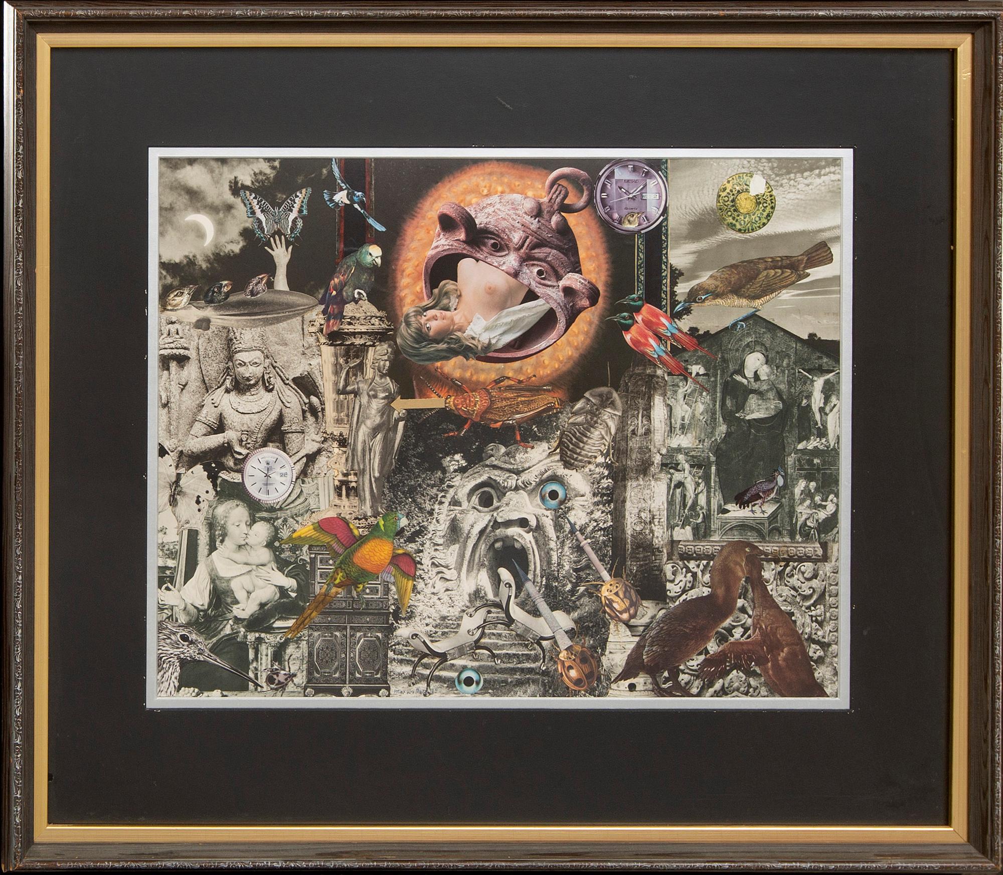 Max Walter Svanberg, collage signed and dated 80.