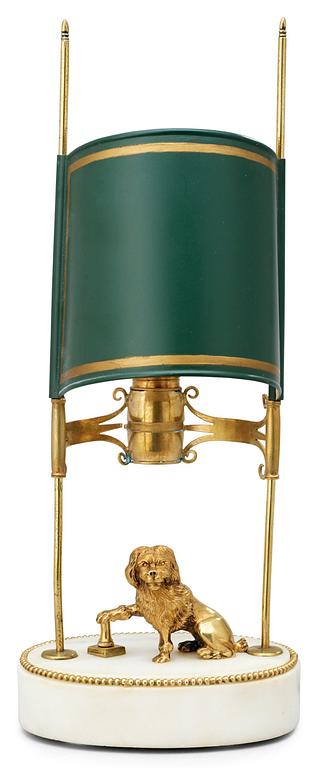 A late Gustavian circa 1800 one-light table lamp.