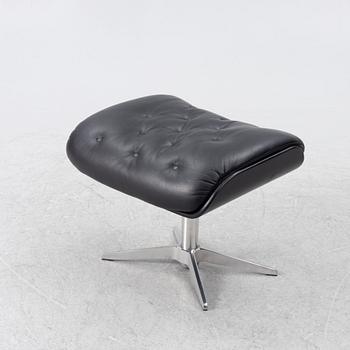 Hjort Knudsen, fåtölj och fotpall, Danmark.