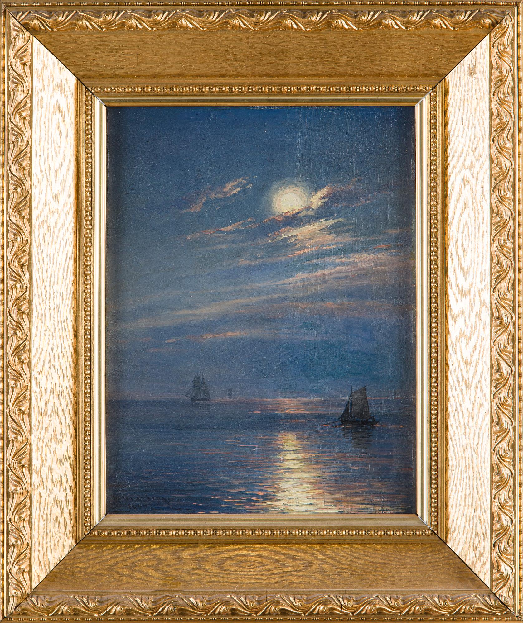 Thorsten Waenerberg, Purjelaivoja iltahämärässä.