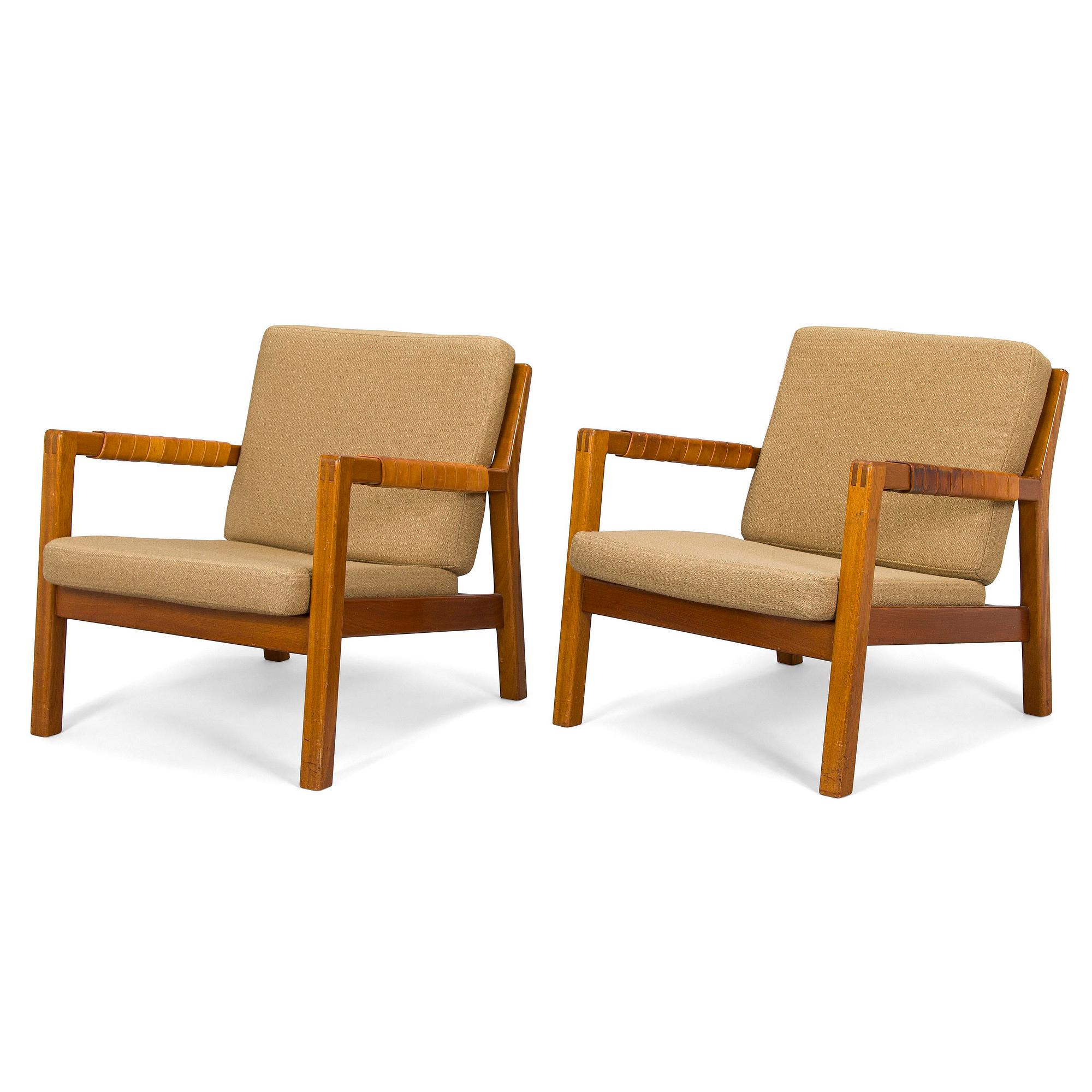 Carl Gustaf Hiort af Ornäs, a pair of late 1950s 'Rialto' open armchairs, Puunveisto Oy - Träsnideri Ab, Finland.