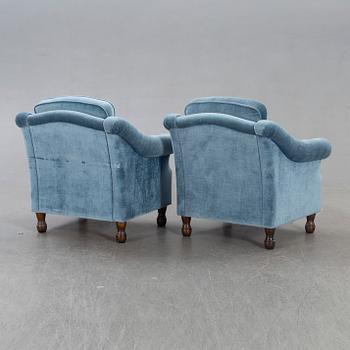 Armchairs, a pair, 1970s.