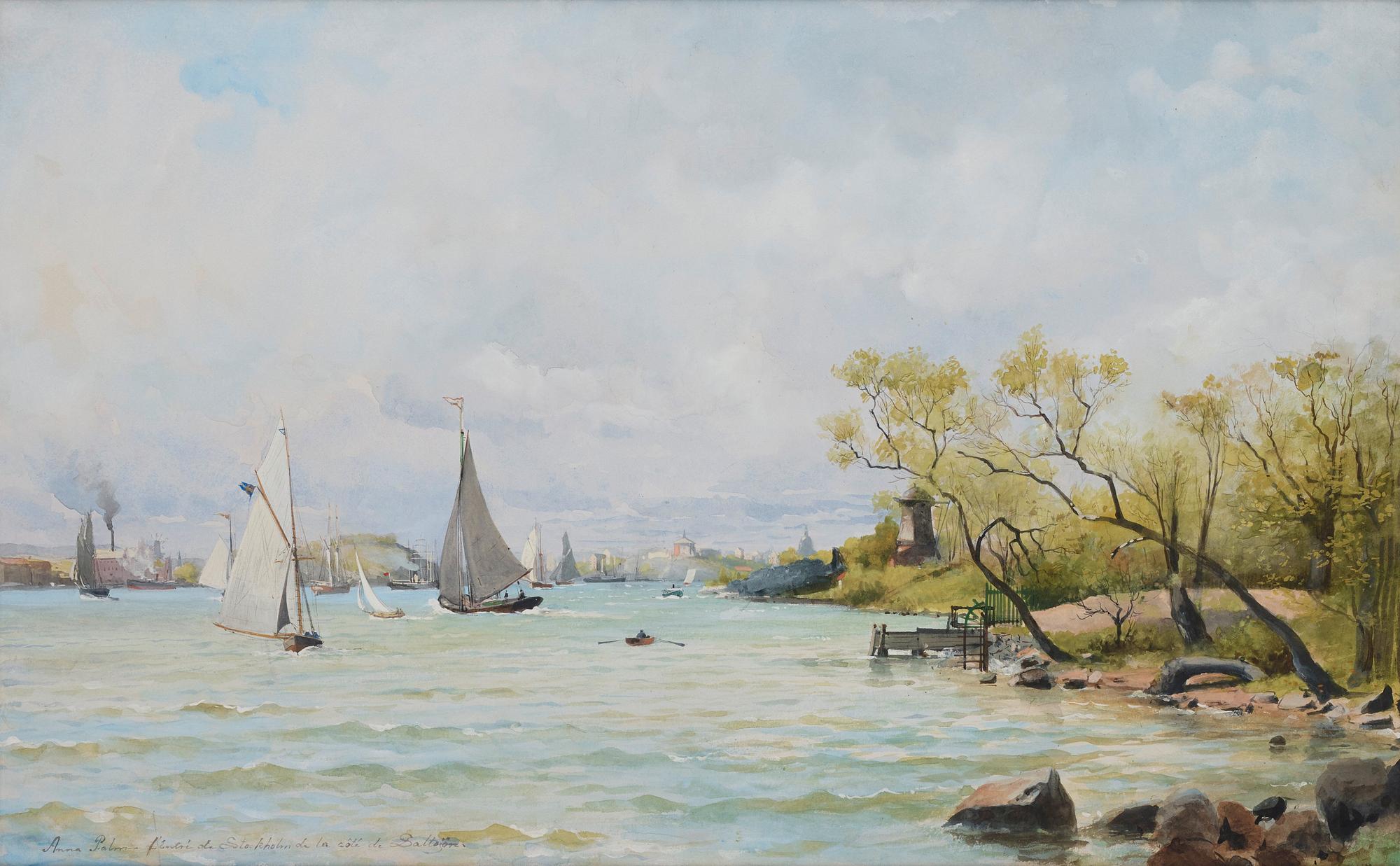 Anna Palm de Rosa, "L'entré de Stockholm de la côté de Saltsjön".