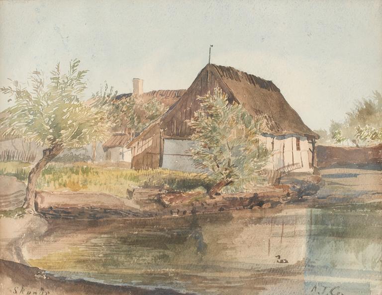 ALBERT TEHODOR GELLERSTEDT, akvarell, monogramsignerad.