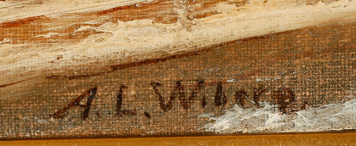 AXEL LEOPOLD WIBERG, olja på duk, sign.