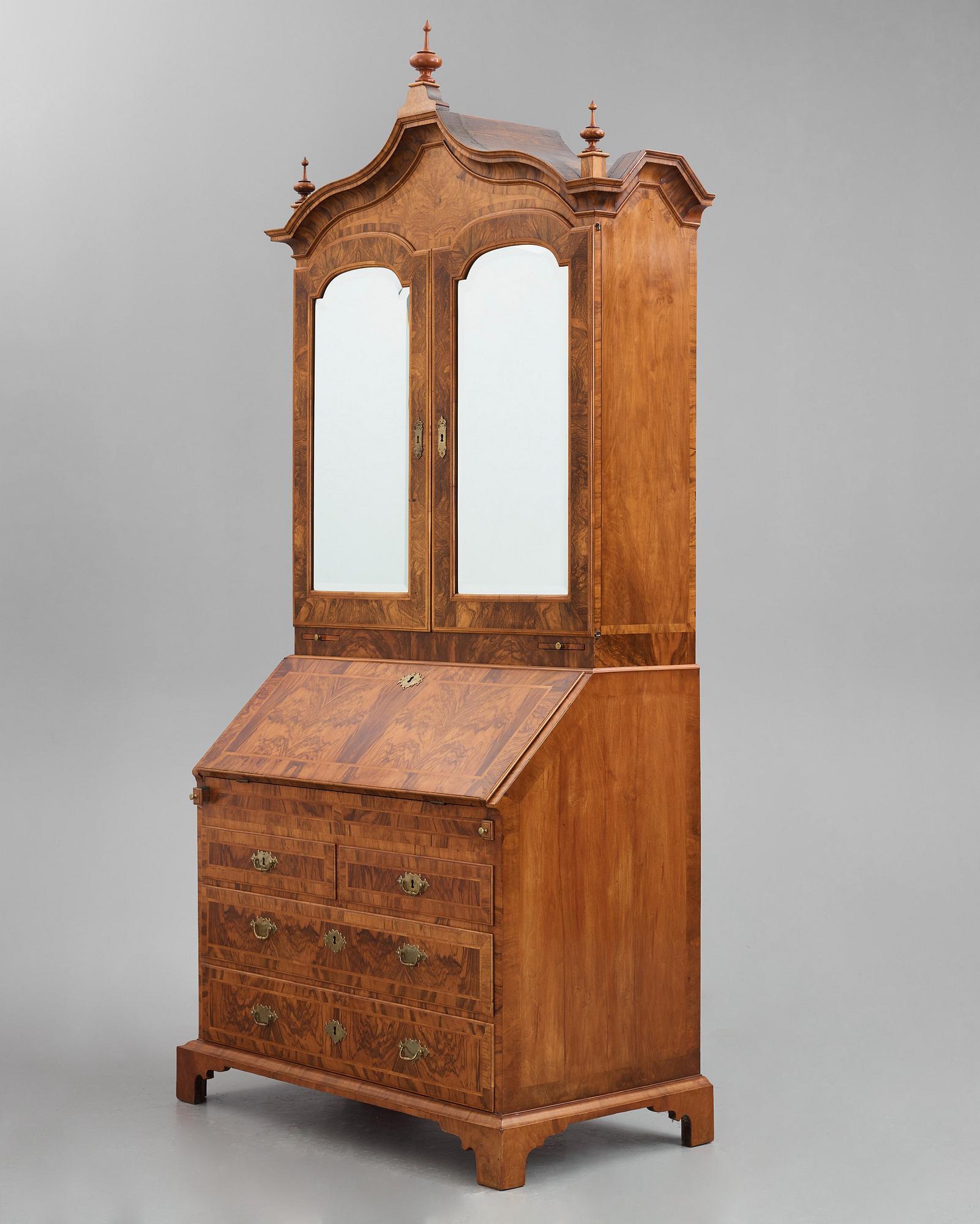 A Swedish late Baroque cabinet by Johan Hugo Fürloh (master in Stockholm 1724-1745).