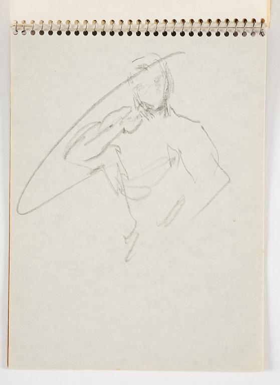 Lotte Laserstein, 4 skissböcker med blyertsteckningar.