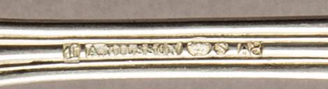 A Swedish 20th century 96 pcs of silver cutlery, different makers and dates, total weight ca 4820 gr.