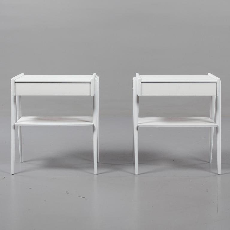 SÄNGBORD, ett par, AB Carlström & Co Möbelfabrik, Sverige, 1950-tal.