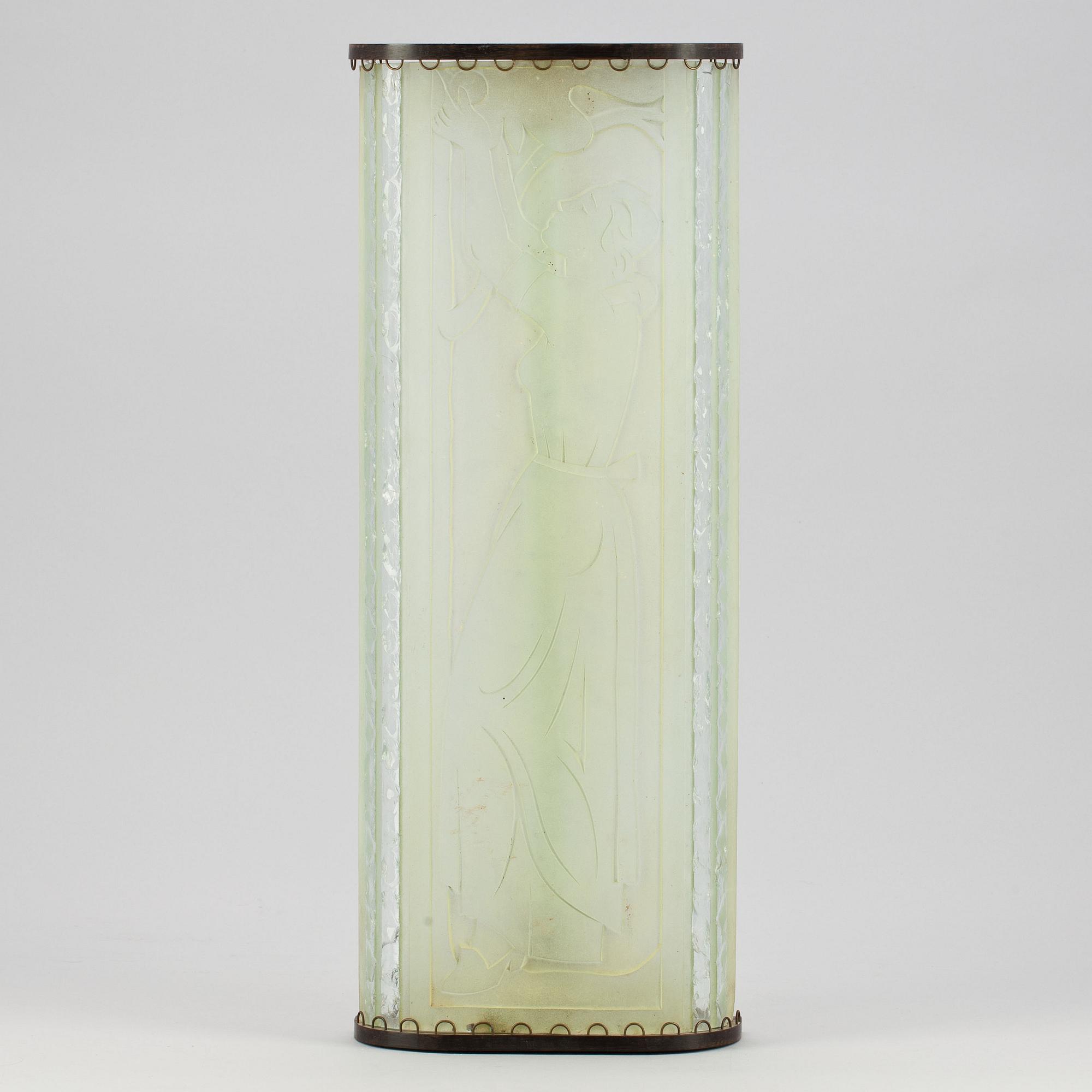 VÄGGLAMPA, art deco, 1920/30-tal.