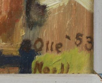 OLLE NORDBERG, olja på pannå, sign o dat -53.