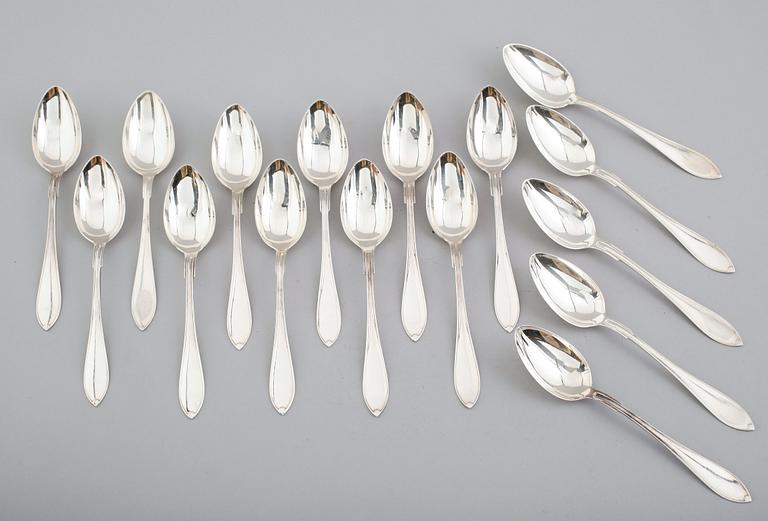 BORDSSKEDAR, 16 st, silver, GAB, Stockholm 1920-tal. Vikt ca 588 gram.