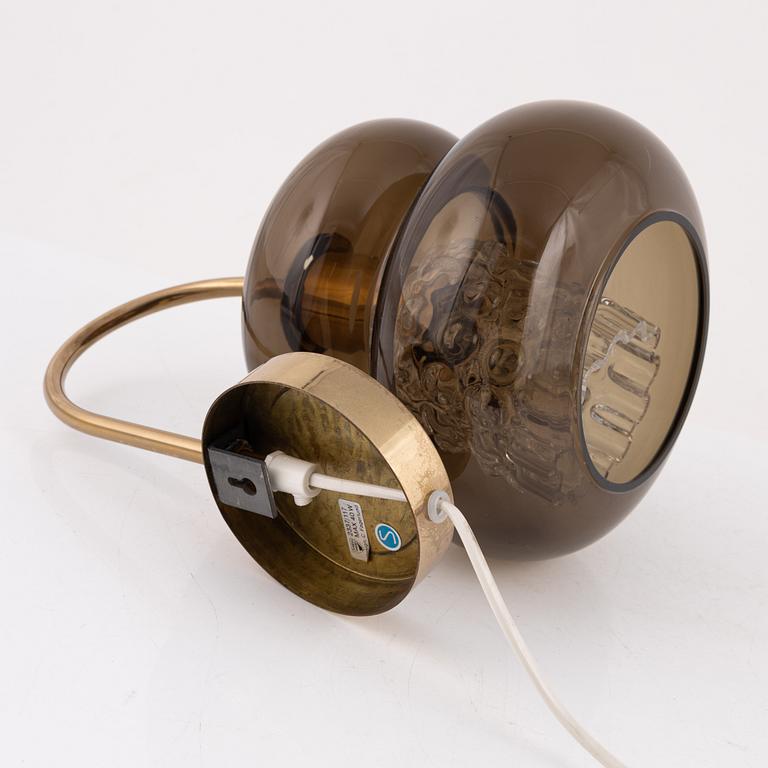 Carl Fagerlund, a 'Bubblan' glass and brass wall light, Orrefors.