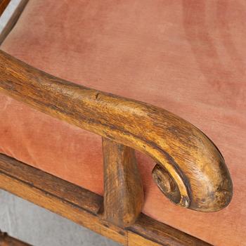 Karmstolar, ett par, senbarock, 1700-talets mitt.