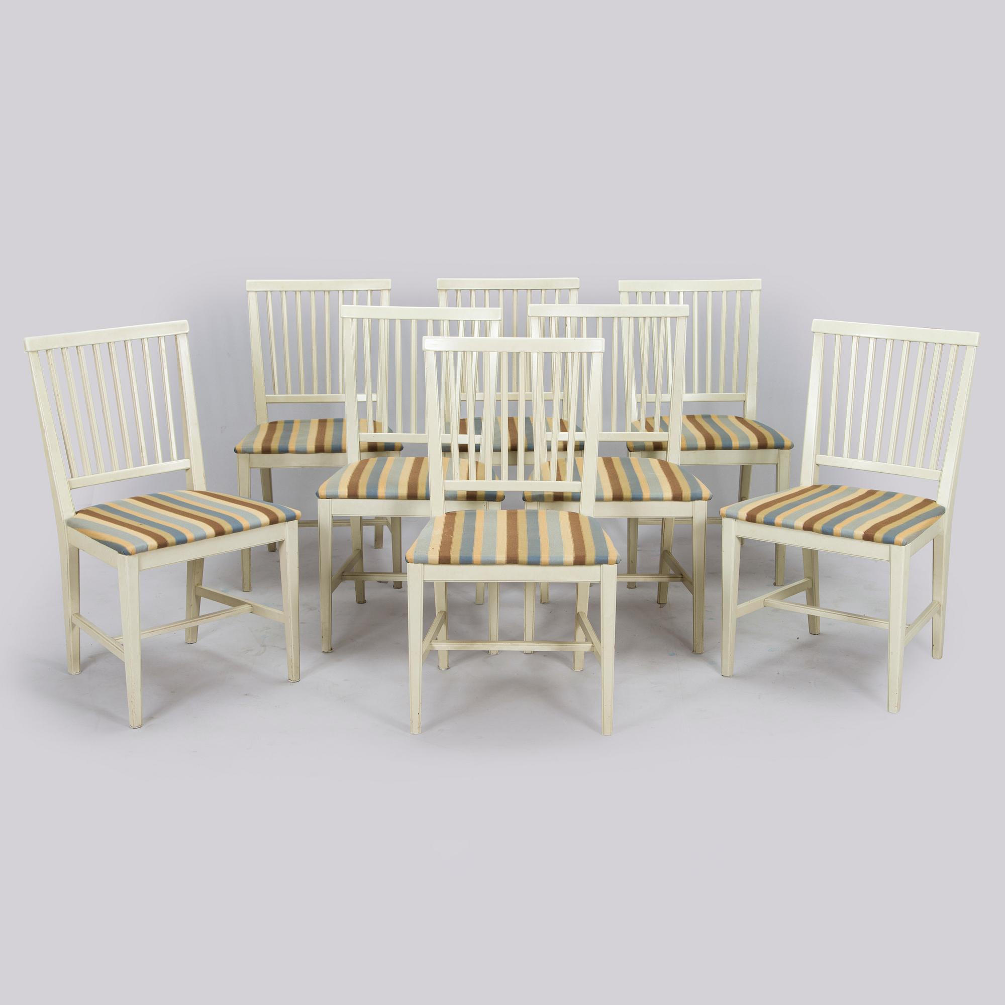 Olli Borg, A 11 pieces "Anjala" dining suite by Asko, 1960/70s.