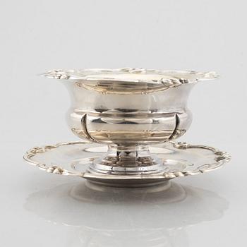 A Swedish silver sauce bowl, mark of Carl Olof Holm, Norrköping, 1856.