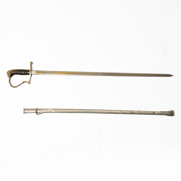 Värja, svensk m/1899 för infanteriofficer.