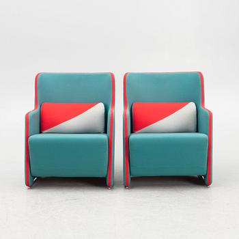 Börge Lindau & Bo Lindekrantz, armchairs, a pair, "Solo M", Lammhults Möbel AB.