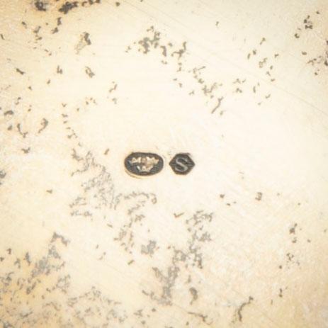 Ströare 2 st silver K Andersson Stockholm 1925 samt importstämplar.