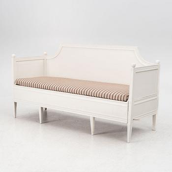 A late Gustavian sofa, early 19th century.