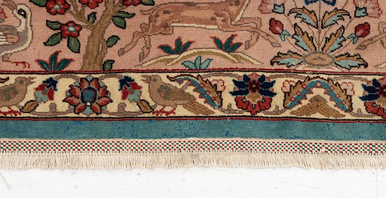 A Tabriz carpet of 'Hunting' design, northwest persia, c. 290 x 200 cm.