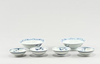 PARTI PORSLIN, 6 delar, Kina, 1900-tal.