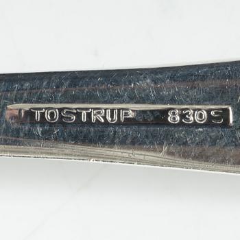 Bestickuppsättning, 48 delar, silver, J Tostrup, Oslo, Norge, 1900-talets mitt.
