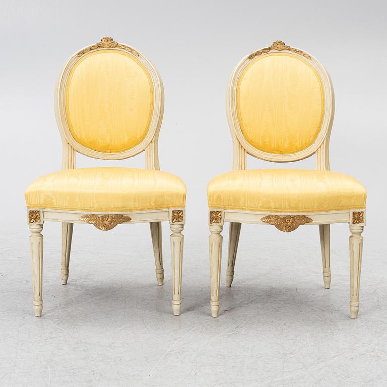 Chairs, 4 pcs, Gustavian style, around 1900.