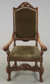 KARMSTOL, barockstil. 1900-tal.