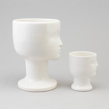 Two stoneware vases by Lisa Larson, Gustavsberg.