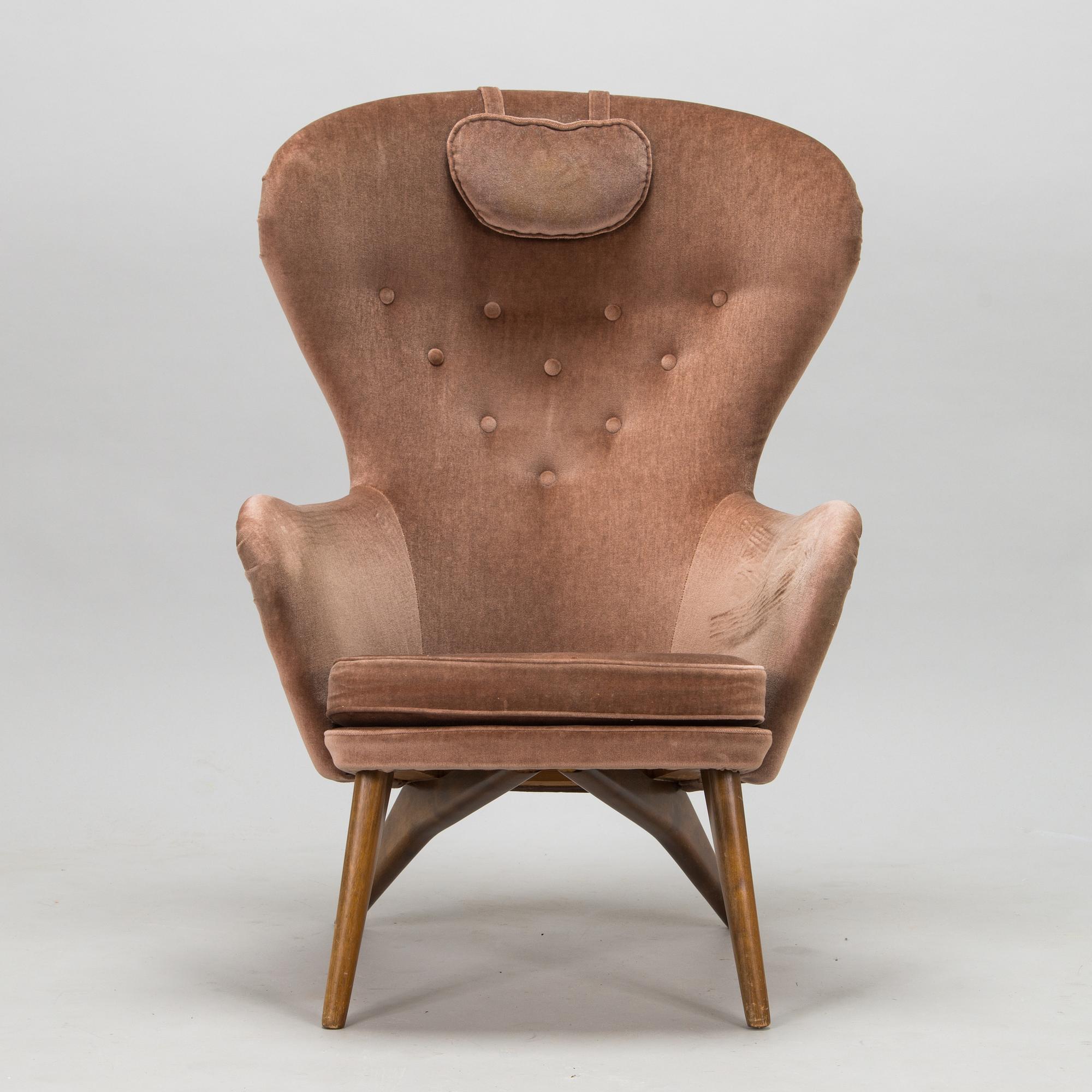 Carl Gustaf Hiort af Ornäs, a 'Siesta' armchair,  Puunveisto Oy - Träsnideri Ab, Finland 1940s-50s.